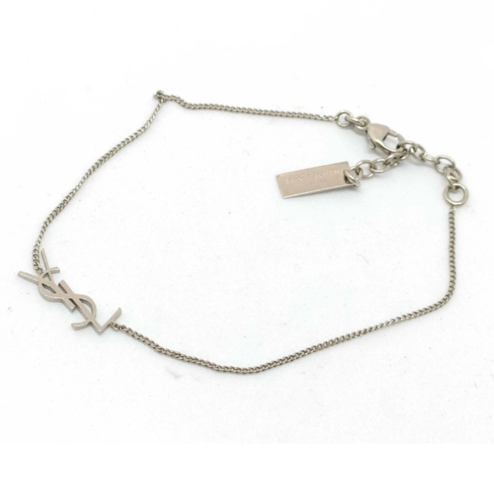 Yves Saint Laurent YSL Silver Minimalist Bracelet - Picture 1 of 1